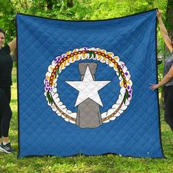 Northern Mariana Islands Flag Premium Quilt A6  Quilt and Home Decor
