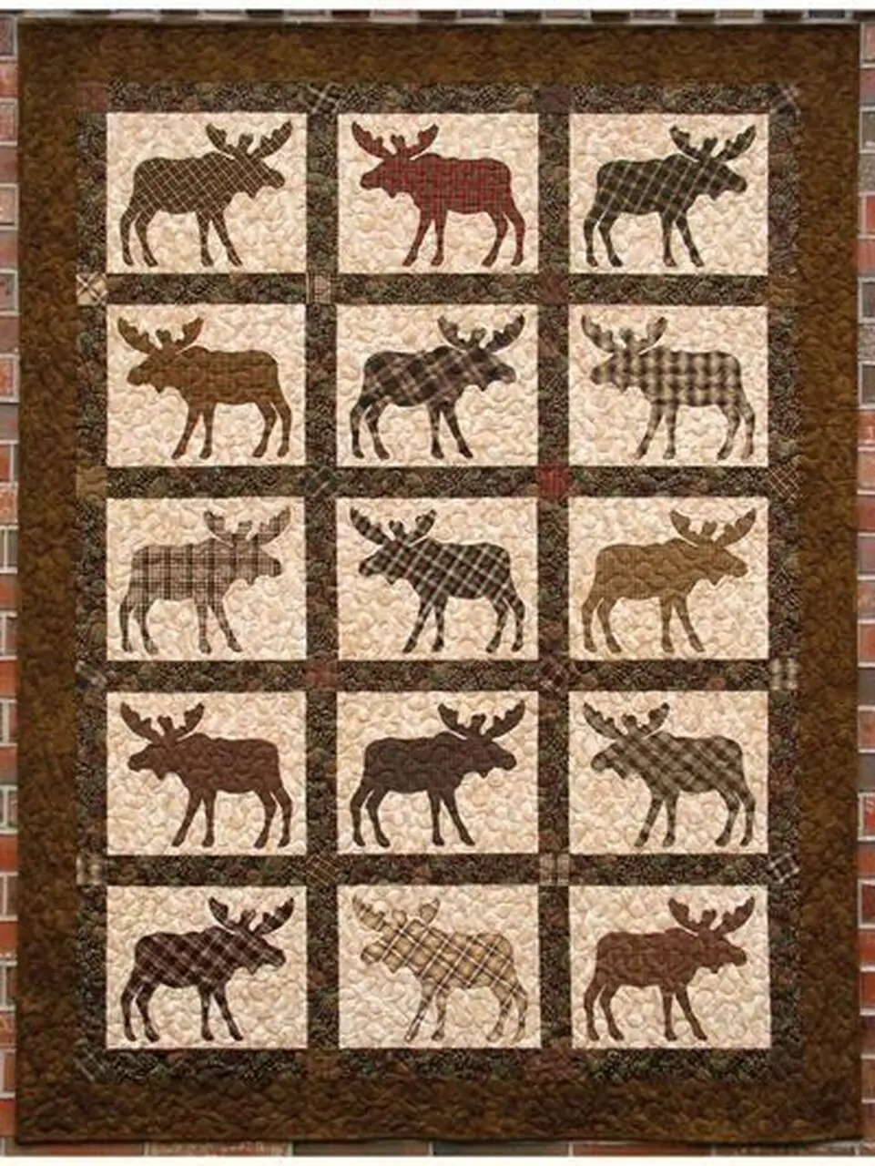 Northwoods Moose Cla1910360Q Quilt Blanket and Home Decor
