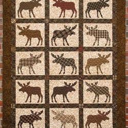 Northwoods Moose Cla1910360Q Quilt Blanket and Home Decor
