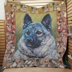 Norwegian Elkhound Quilt Blanket Lukux8 Dhc0301892Dd and Home Decor