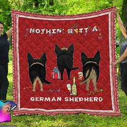 Nothin’ Butt A German Shepherd Christmas Quilt and Home Decor