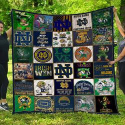 Notre Dame Fighting Irish Quilt Blanket      and Home Decor