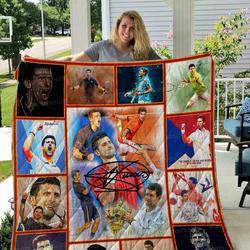 Novak Djokovic Quilt Blanket 01 and Home Decor