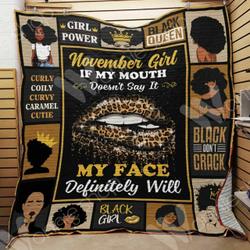 November Black Women Cl15100249Mdq Quilt Blanket and Home Decor
