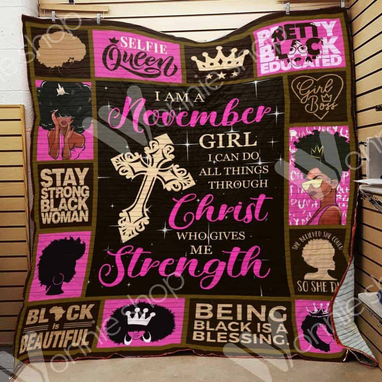 November Black Women Cl15100250Mdq Quilt Blanket and Home Decor