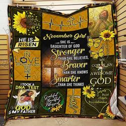 November Girl Daughter Of God Ah Quilt Derqcx and Home Decor