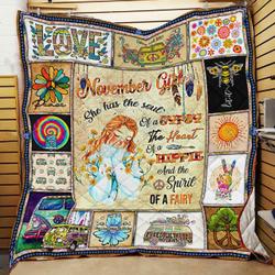 November Girl Hippie Quilt -Tt12Mk-0108  Quilt and Home Decor