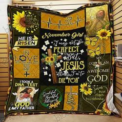 November Girl Jesus Cl18100526Mdq Quilt Blanket and Home Decor
