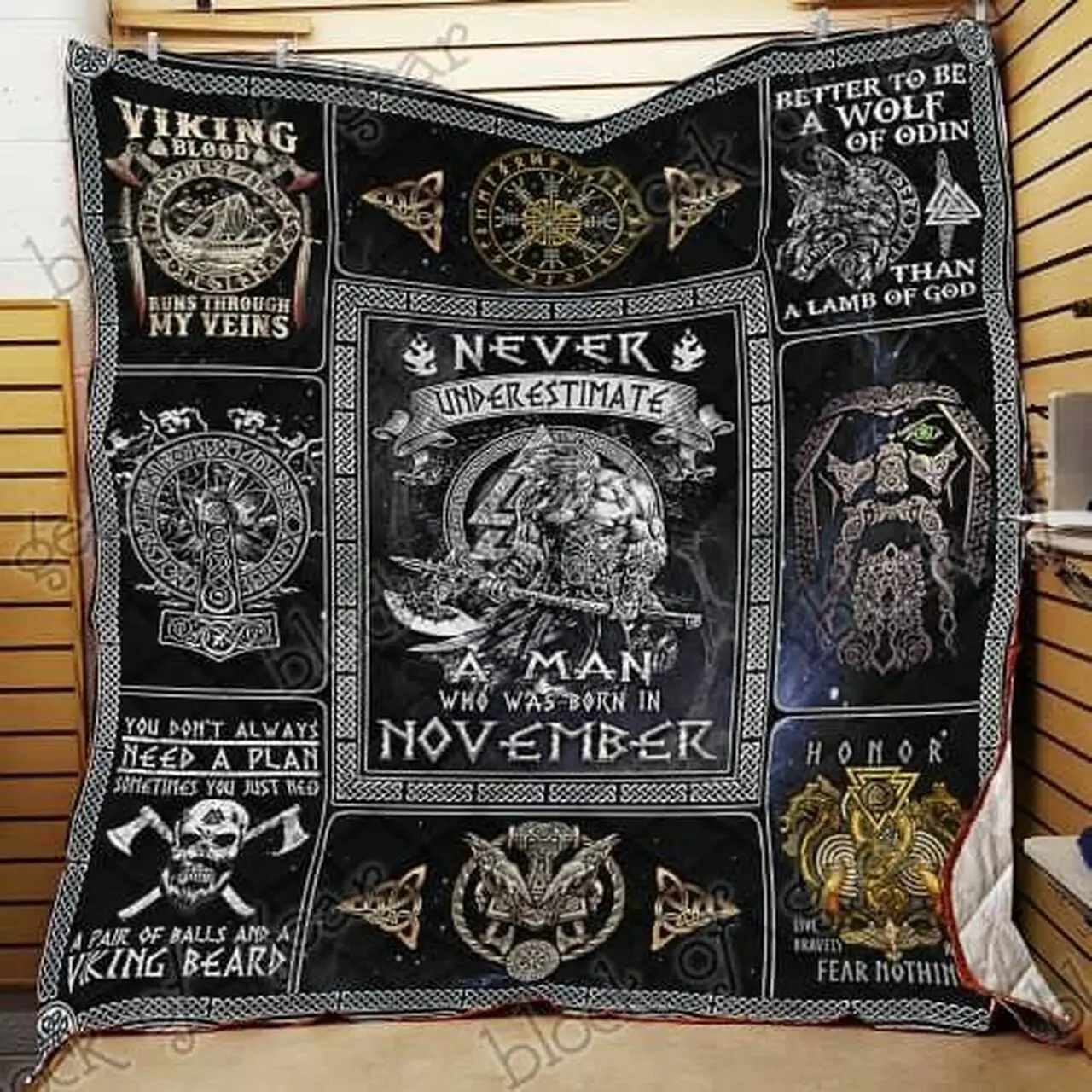 November Man Viking Cl18100530Mdq Quilt Blanket and Home Decor