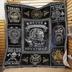 November Man Viking Cl18100530Mdq Quilt Blanket and Home Decor