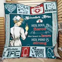 November Nurse Cl15100254Mdq Quilt Blanket and Home Decor
