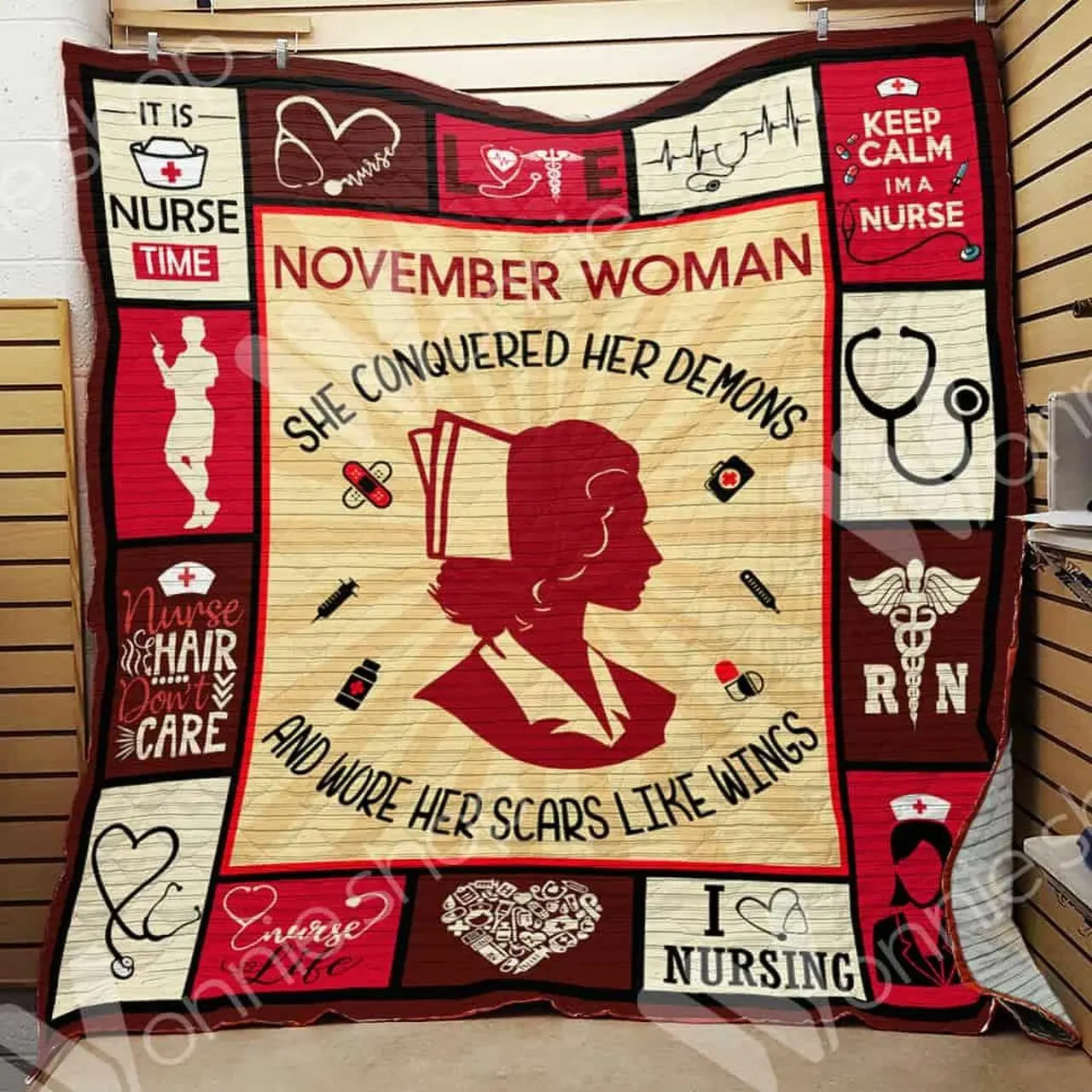 November Nurse Cl15100255Mdq Quilt Blanket and Home Decor
