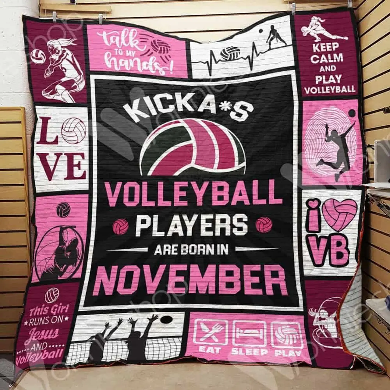 November Volleyball Cl15100256Mdq Quilt Blanket and Home Decor
