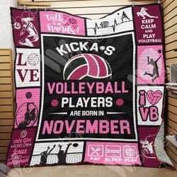 November Volleyball Cl15100256Mdq Quilt Blanket and Home Decor