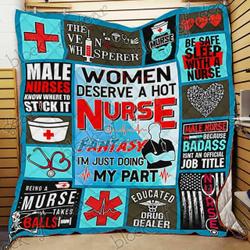 Nurse Cl18100533Mdq Quilt Blanket and Home Decor