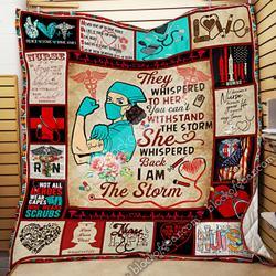 Nurse, I Am The Storm Quilt Blanket and Home Decor