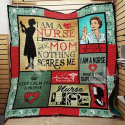Nurse Nothing Scares Me Quilt Blanket Dhc04011979Dd and Home Decor