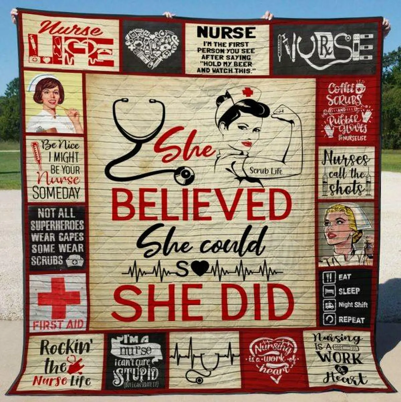Nurse Quilt Blanket Quilt and Home Decor