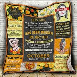 October Girl Cl18100539Mdq Quilt Blanket and Home Decor
