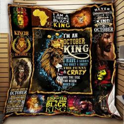 October King Lion Cl18100552Mdq Quilt Blanket and Home Decor