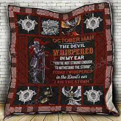October Man Cl18100556Mdq Quilt Blanket and Home Decor