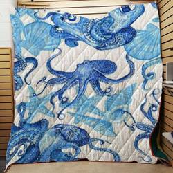 Octopus Marine Ocean Quilt Tdhns and Home Decor