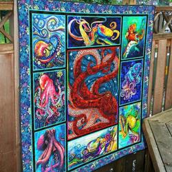 Octopus Na190704B Tbg Quilt Blanket and Home Decor