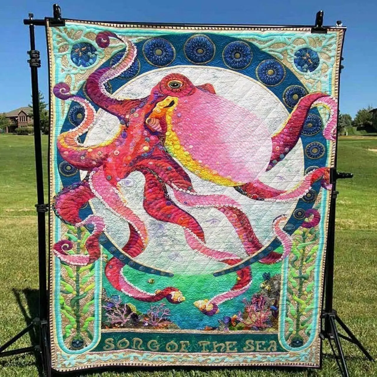 Octopus Ng180706B Tbg Quilt Blanket and Home Decor