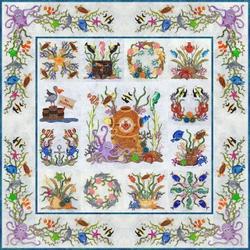 Octopuses Garden Block Of The Month Quilt Tdhsj and Home Decor