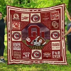 Oklahoma Sooner Quilt Blanket and Home Decor