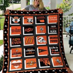 Oklahoma State Cowboys Quilt Blanket B310509  Quilt and Home Decor