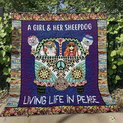 Old English Sheepdog D010772 Quilt Blanket and Home Decor
