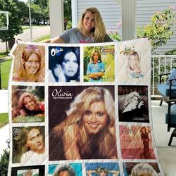 Olivia Newton John Quilt Blanket and Home Decor