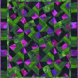 Ombre Batik Puzzle Quilt Tdhbm and Home Decor