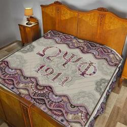 Omega Psi Phi 1911 Quilt All Over Printed and Home Decor