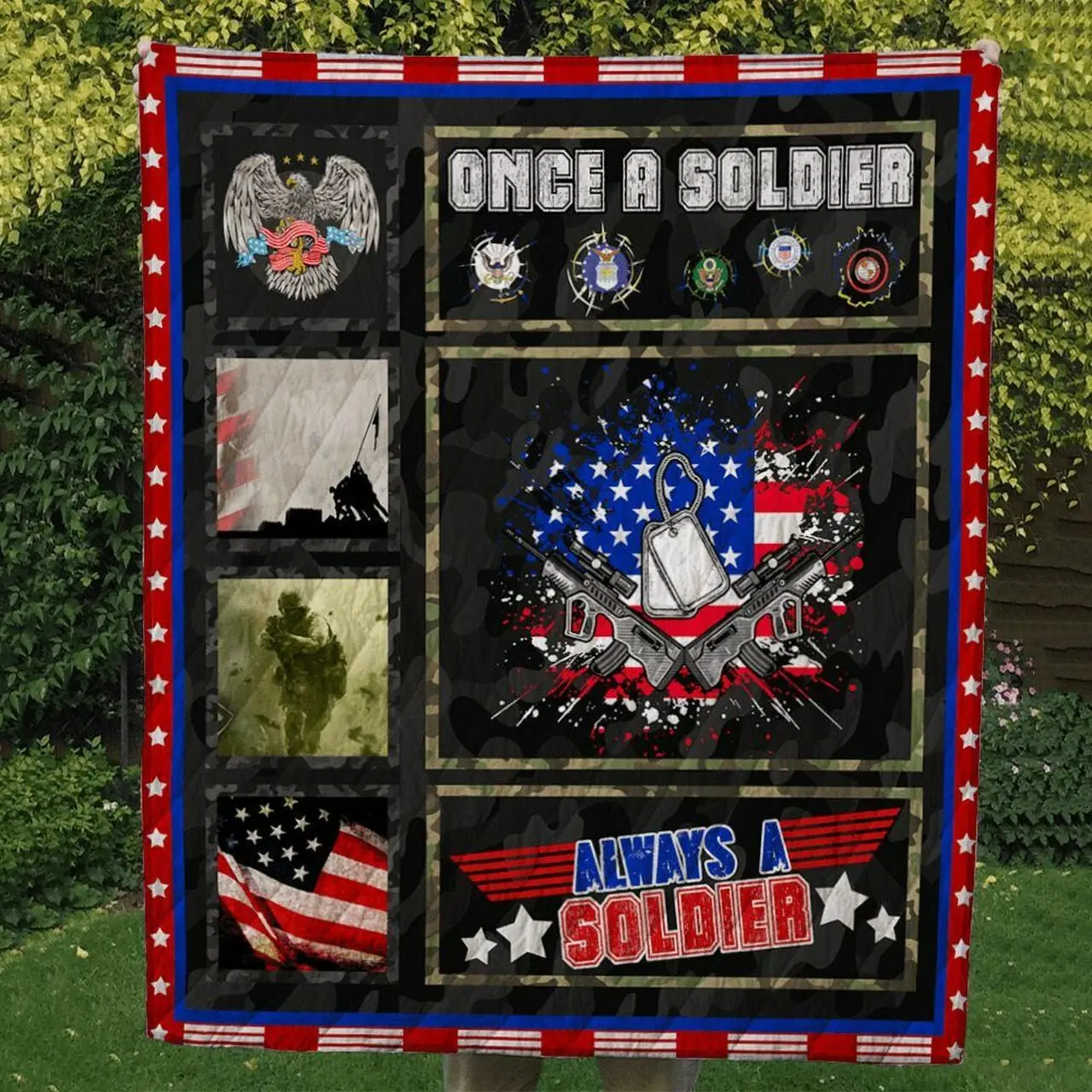 Once A Soldier Always A Soldier Cl22100402Mdq Quilt Blanket and Home Decor