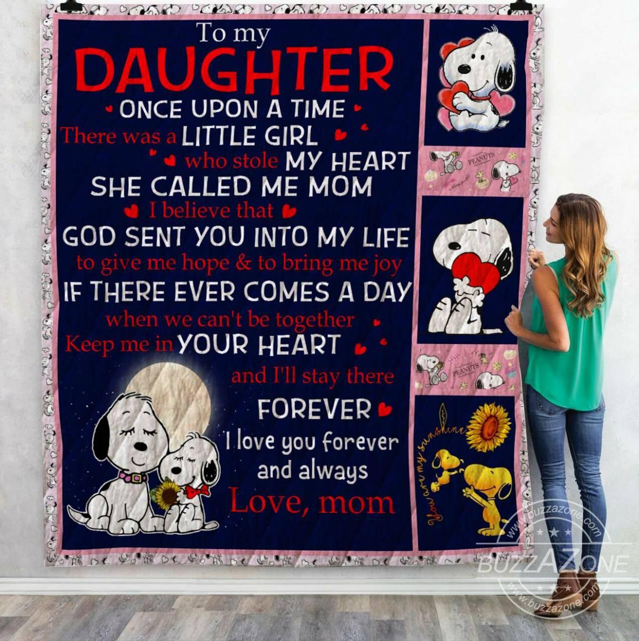 Once Upon A Time A Little Girl Who Stole My Heart Snoopy Bt Quilt and Home Decor
