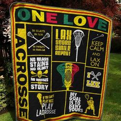 One Love Lacrosse Quilt Tdhag and Home Decor