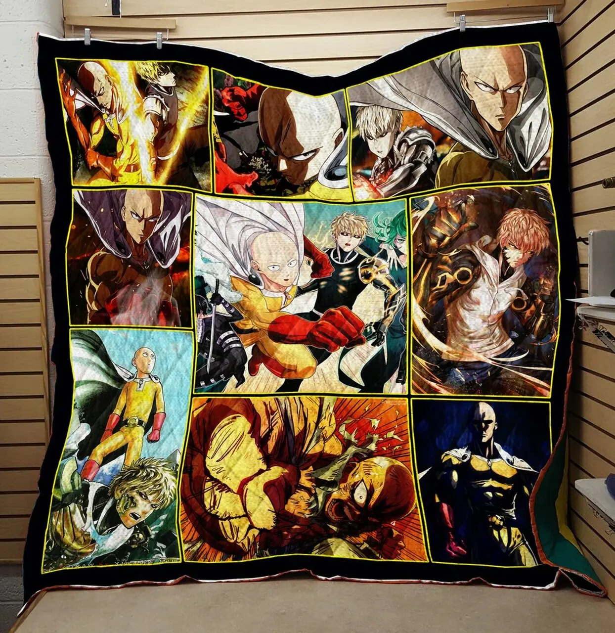 One Punch Man Fight Quilt V3 Quilt and Home Decor