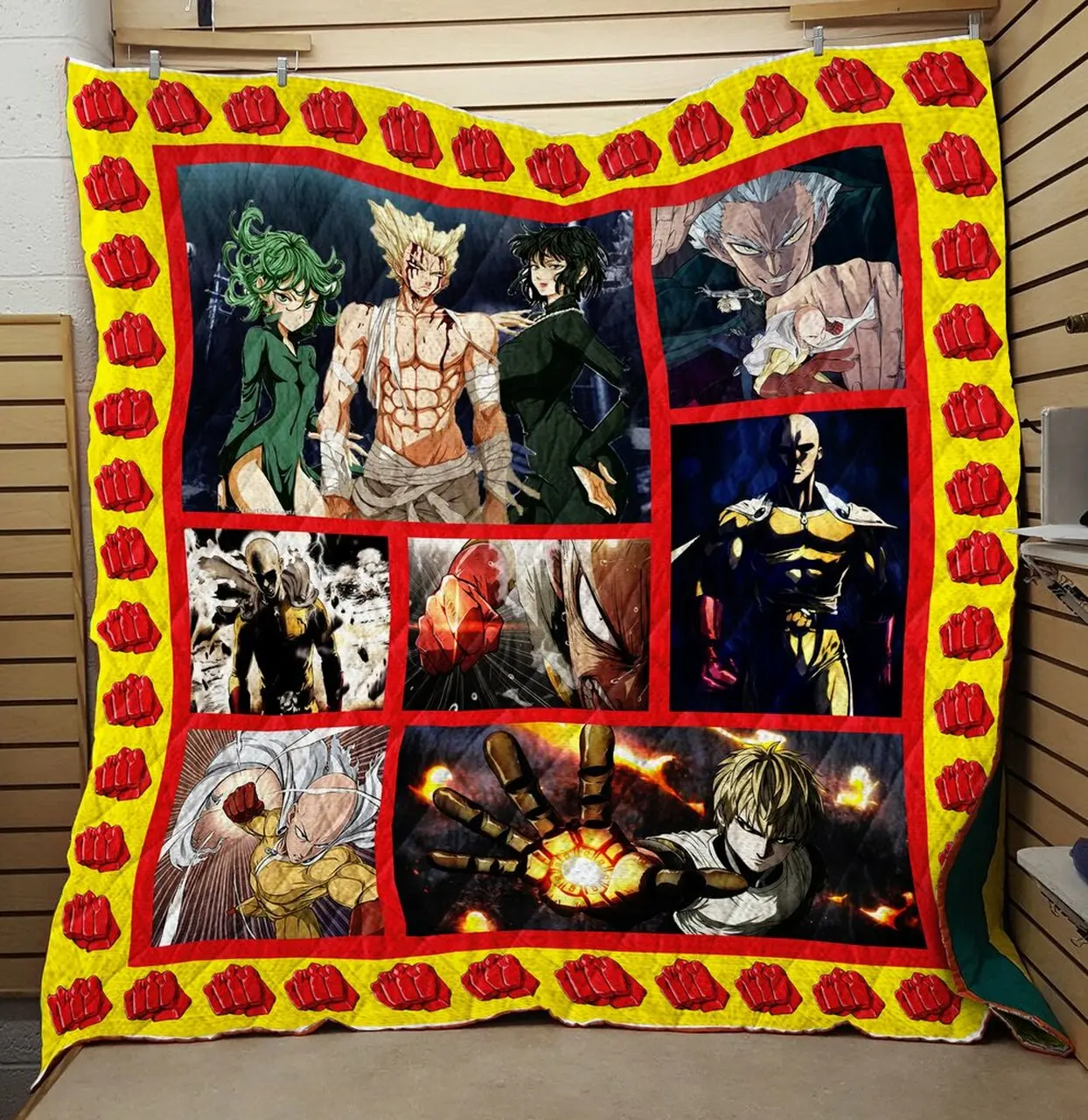 One Punch Man Quilt V9 Quilt and Home Decor