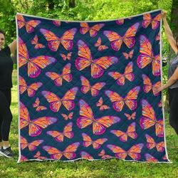 Orange And Purple Butterfly Cl17100405Mdq Quilt Blanket and Home Decor
