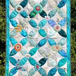 Orange Peel Floral Quilt Blanket Dhc010298Lt and Home Decor
