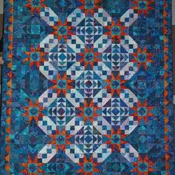 Orange Stars Quilt Tdhcc and Home Decor