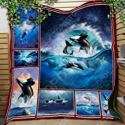 Orca Killer Whale Quilt Tdhtr and Home Decor