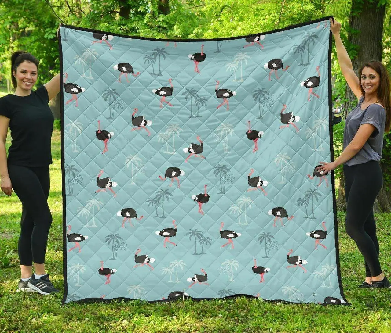 Ostrich Cl12100498Mdq Quilt Blanket and Home Decor