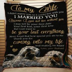 Otter Family To My Wife Quilt Tdhdu and Home Decor