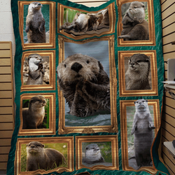 Otter Quilt Blanket Dhc150120599Td and Home Decor