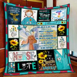 Our Job Is To Love People Nurse Quilt Blanket and Home Decor