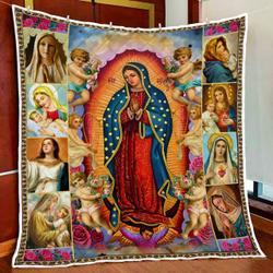 Our Lady Of Guadalupe Quilt Blanket and Home Decor
