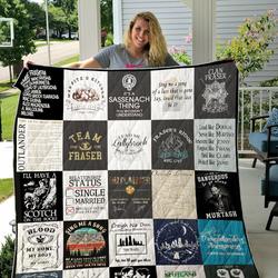 Outlander Collage Quilt Blanket and Home Decor